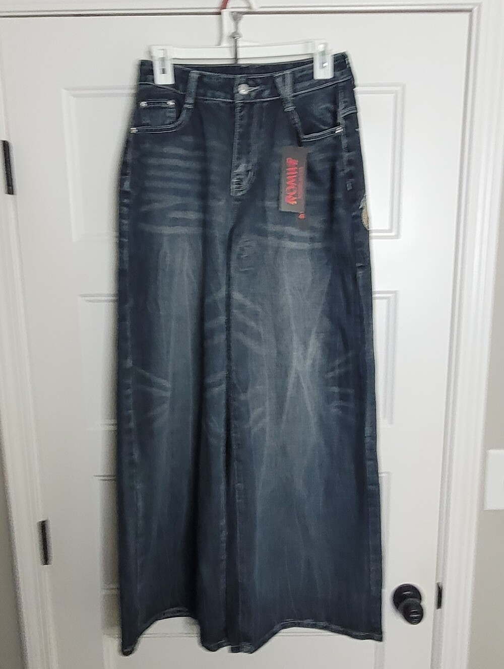 NWT ROMWE Y2K vintage style-washed wide-leg jeans